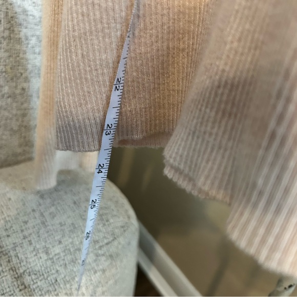 Quince Ribbed Button-Up Cardigan Beige Cotton Cashmere Size XL - Picture 6 of 7